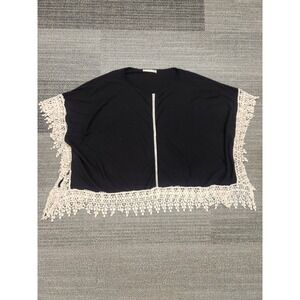 Do Everything In Love/Anthropologie Lace Crochet Boho Cape Style Poncho One Size